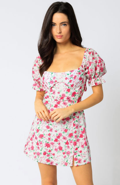 Adeline Floral Dress - Corset Dress - essecoco