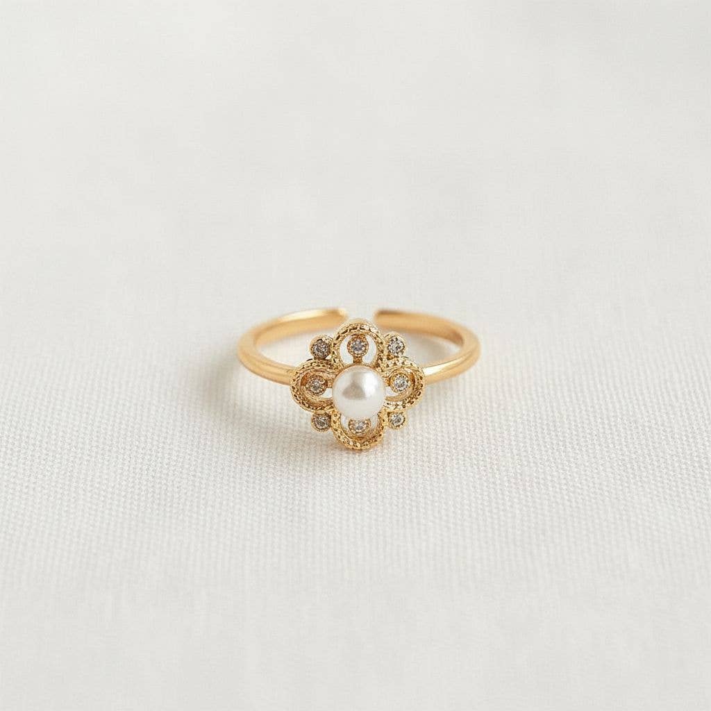 Adjustable Four Leaf Clover Ring