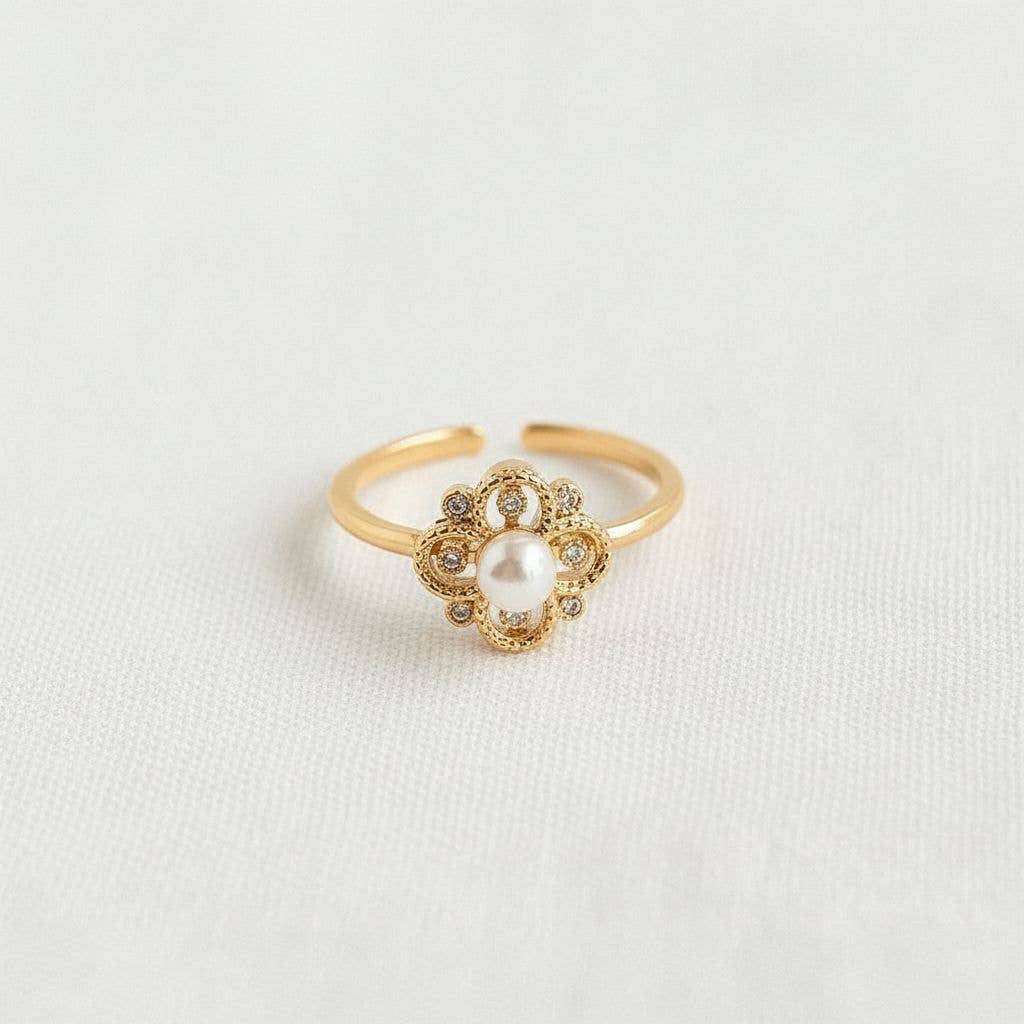 Adjustable Four Leaf Clover Ring