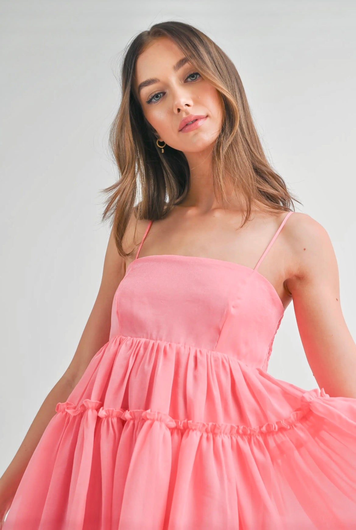 Adria Pink Babydoll Dress