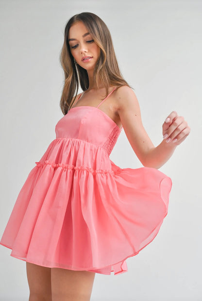 Adria Pink Babydoll Dress