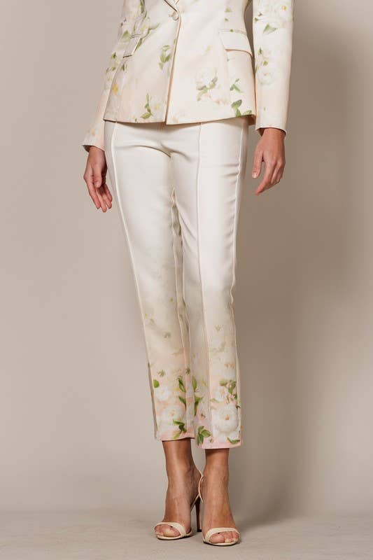 Alana Floral Printed narrow Peg Trouser