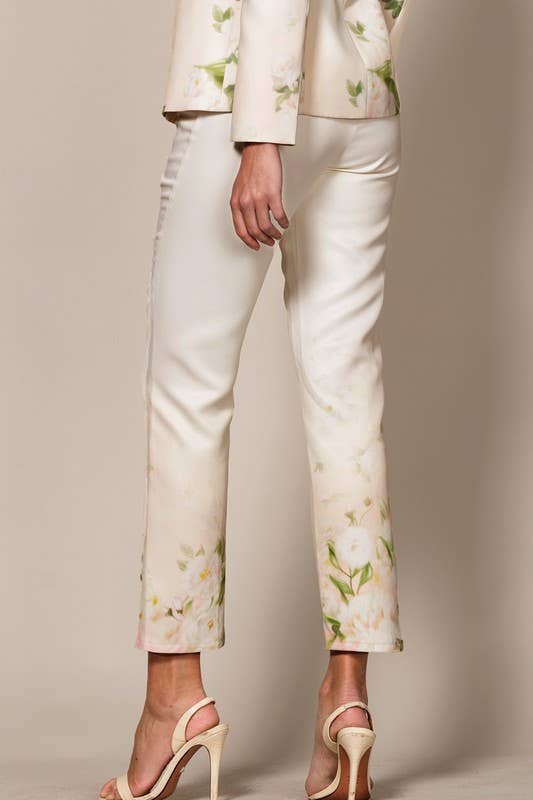 Alana Floral Printed narrow Peg Trouser