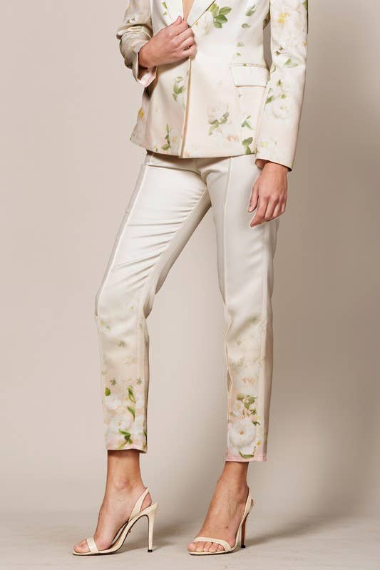 Alana Floral Printed narrow Peg Trouser