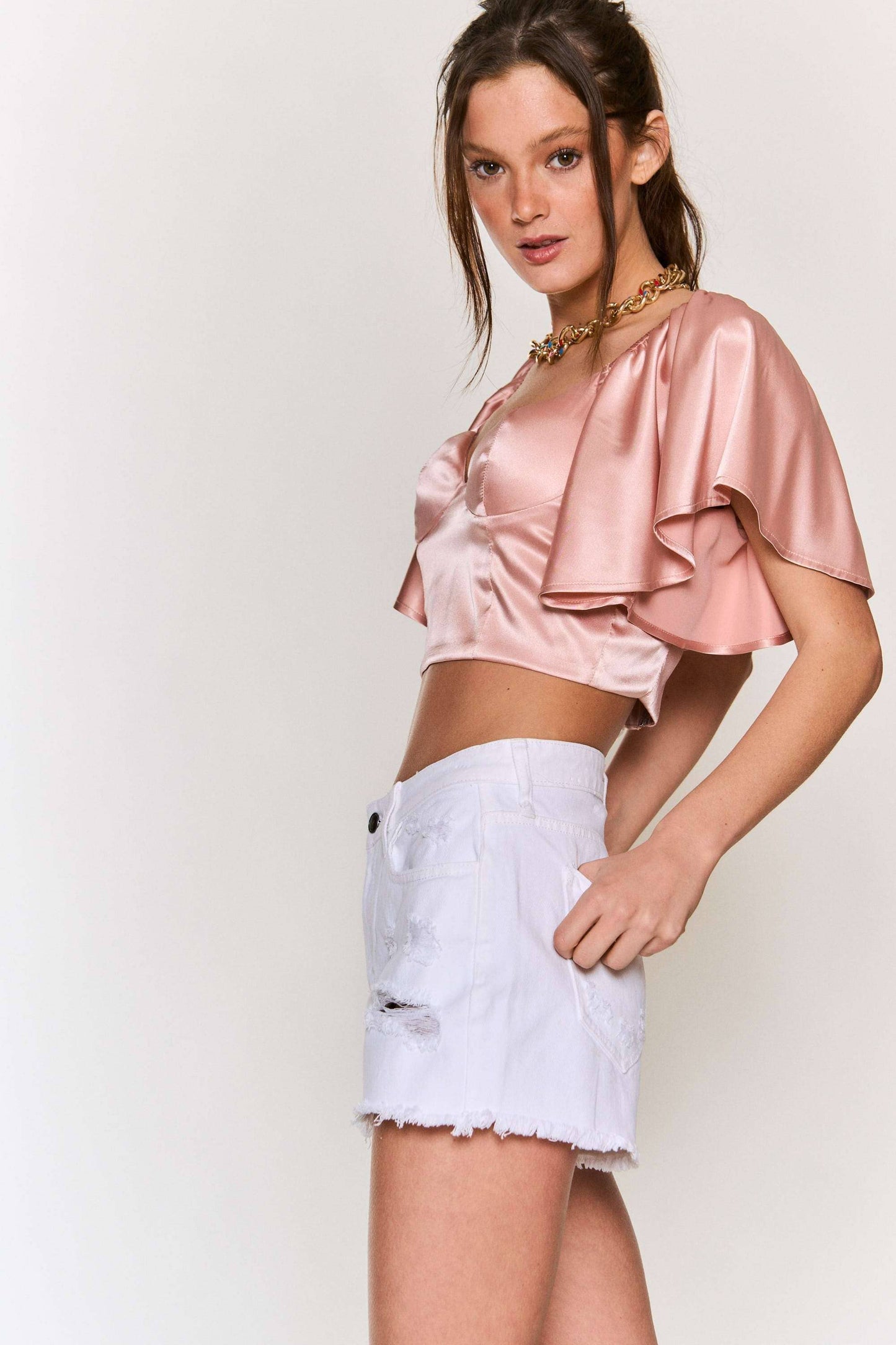 Ally Satin Corset Top - Corset Top - essecoco