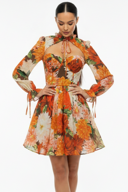 Amanda Cutout Floral Dress