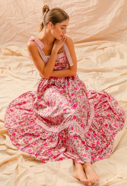 Annalise Floral Tie Maxi Dress