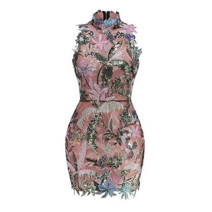 Asha Sequin Embroidered Sleeveless