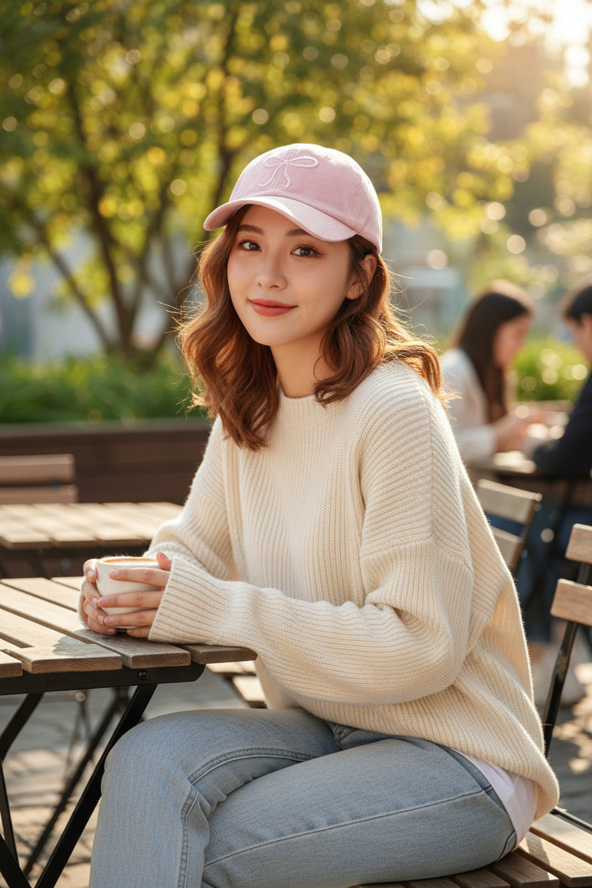 Bowknot Embroidered Baseball Cap