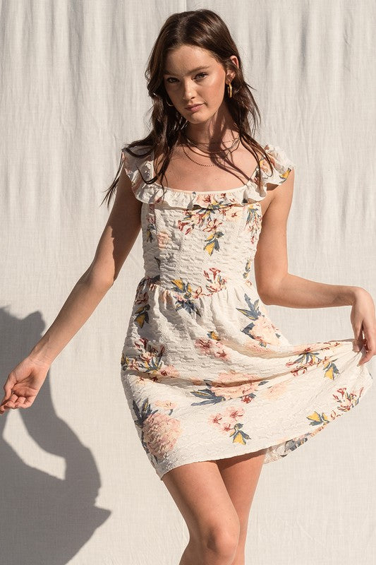 Bria Ivory Floral Dress