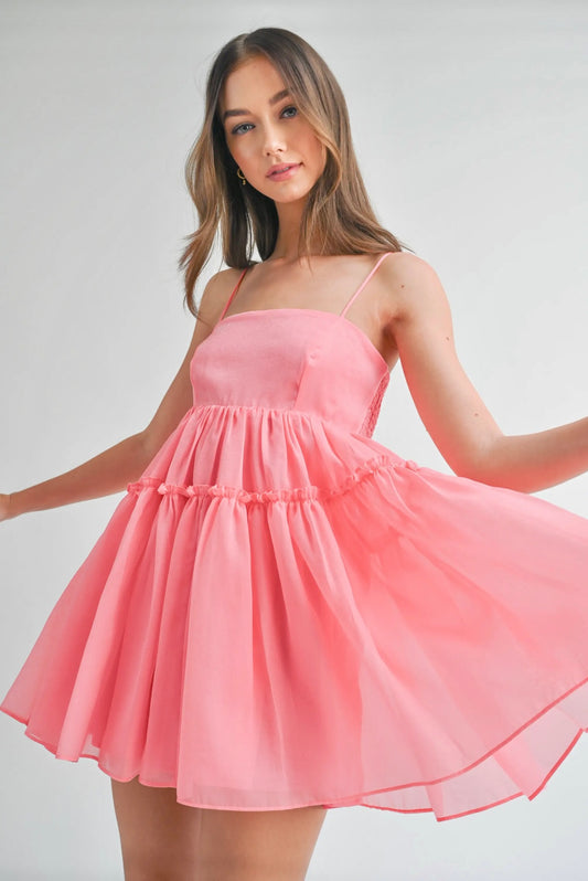 Adria Pink Babydoll Dress