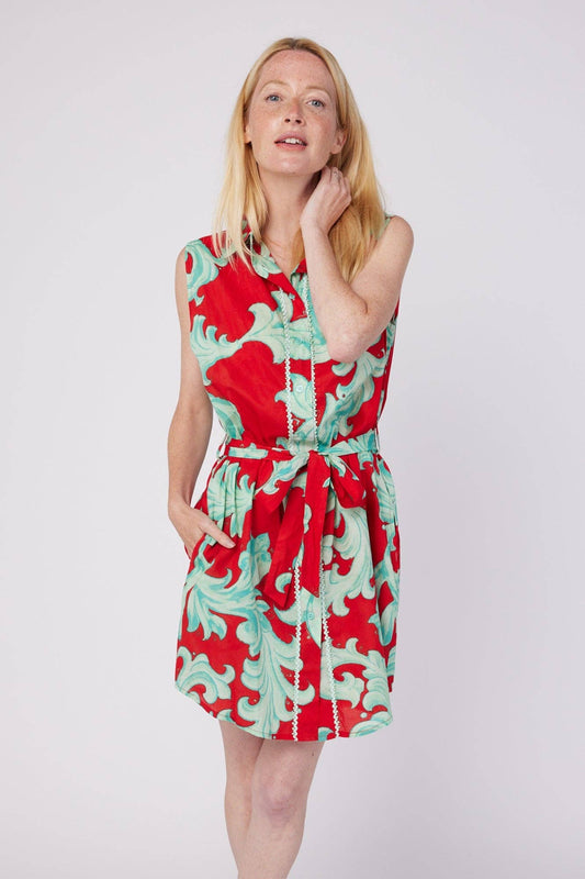 Carlotta Resort Wear Shirt Dress Red Mist Spring