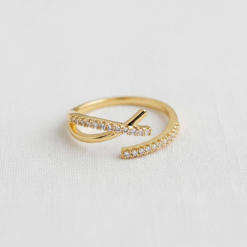 Chic Geometric Zirconia Adjustable Ring - Adjustable Rings - essecoco