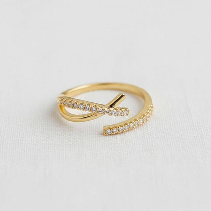 Chic Geometric Zirconia Adjustable Ring - Adjustable Rings - essecoco