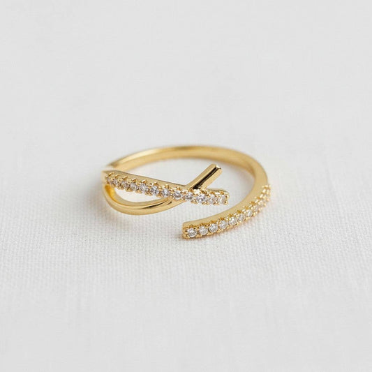 Chic Geometric Zirconia Adjustable Ring - Adjustable Rings - essecoco