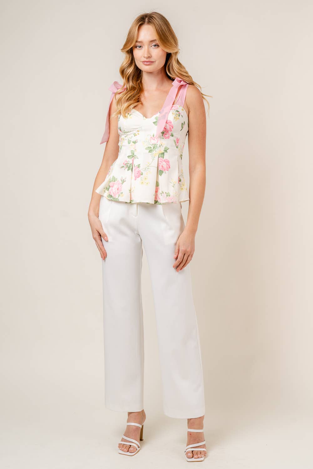 Coco Coquette Floral Bow Top -  - essecoco