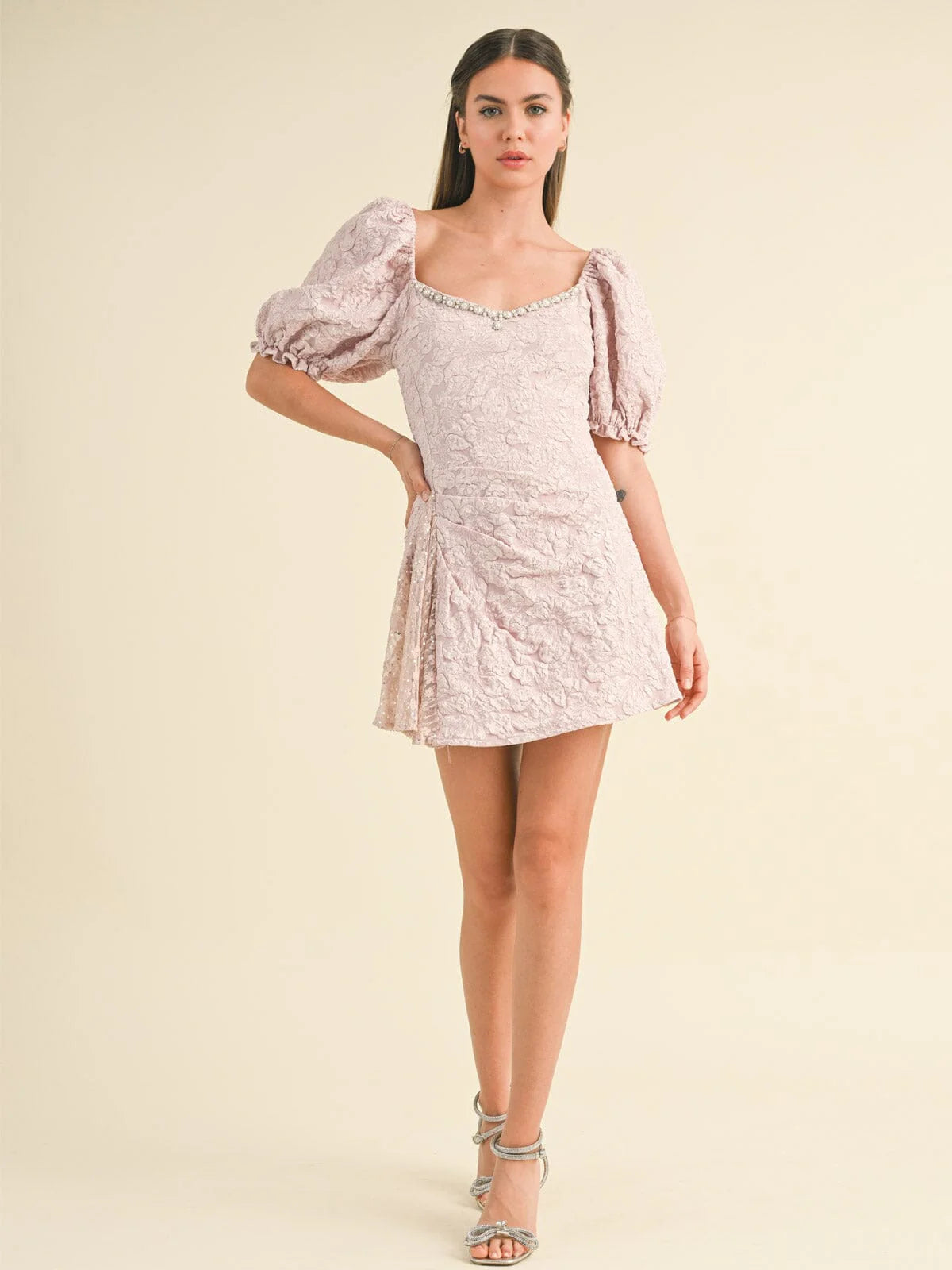 Chelsey Floral Embossed Dress