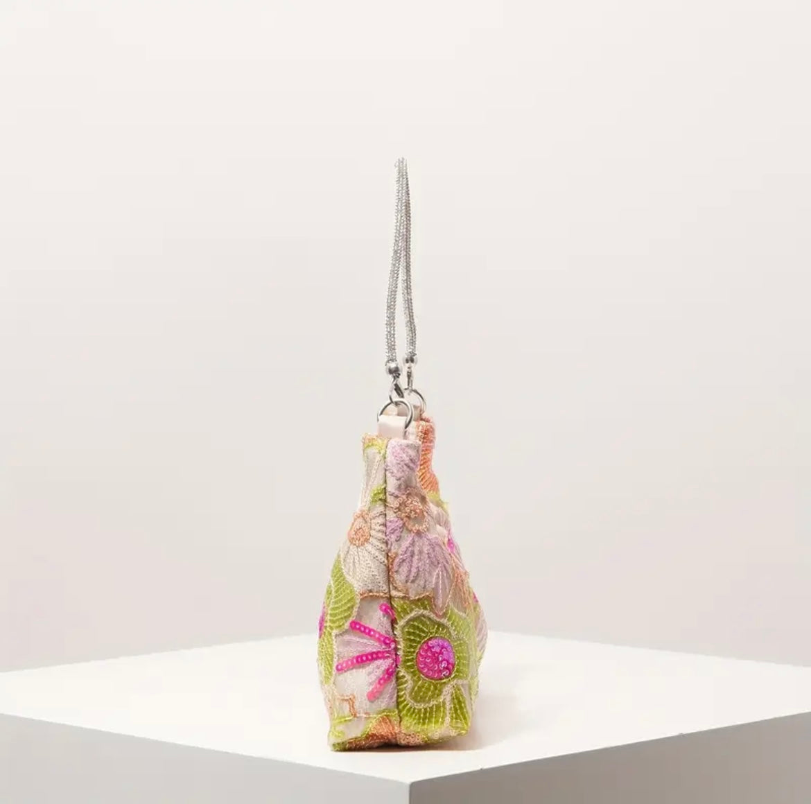 Floral Sequin Handbag