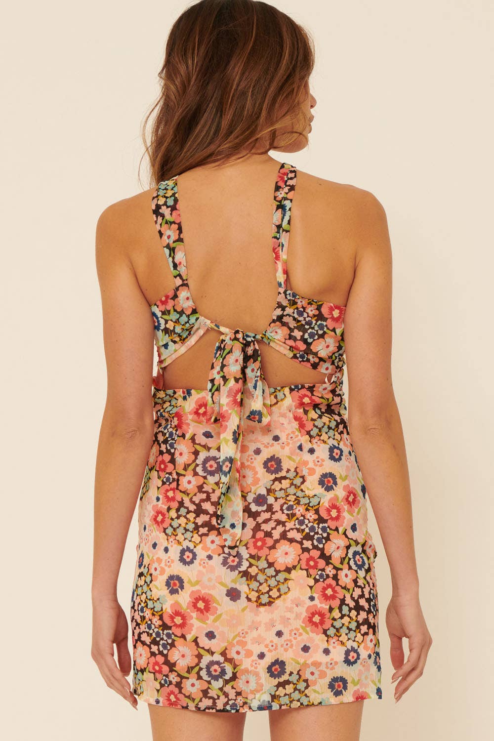 Elise Floral Halter Dress