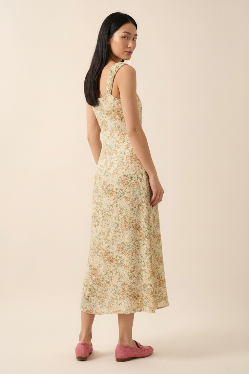 Ellie Sweetheart Floral Midi Dress