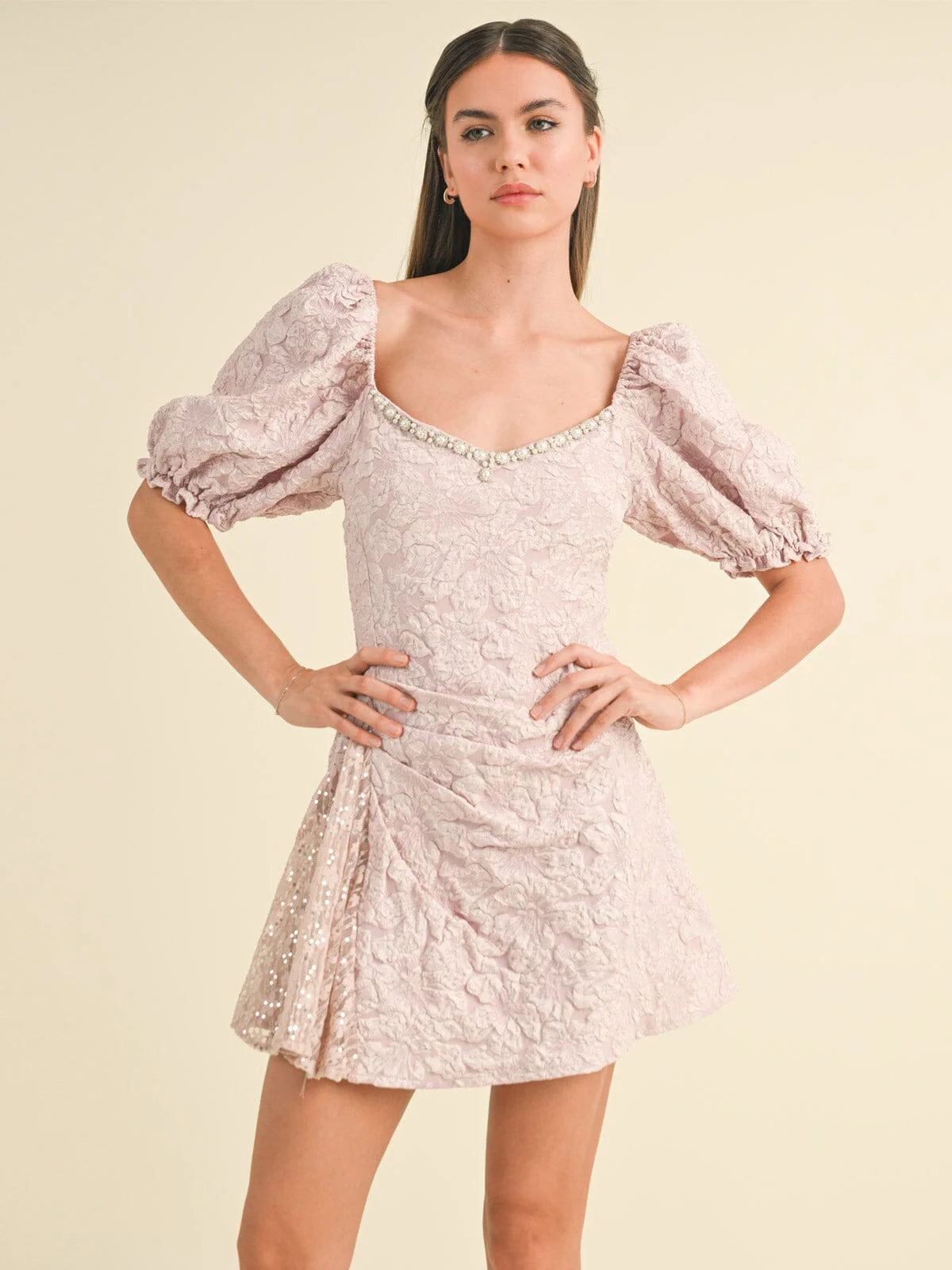 Chelsey Floral Embossed Dress