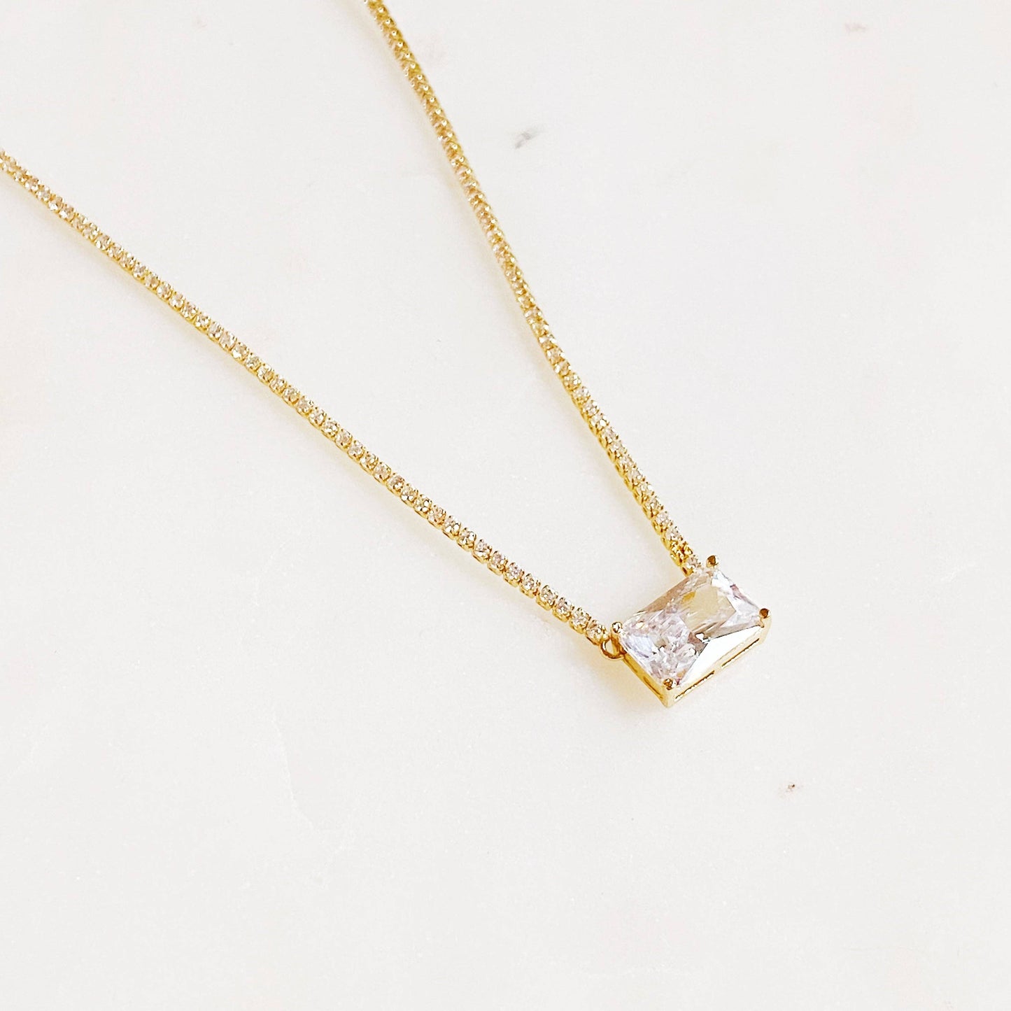 Precious Pendant Tennis Necklace