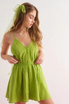 Chloe Backless Twist Self Tie Mini Dress - Dresses - essecoco