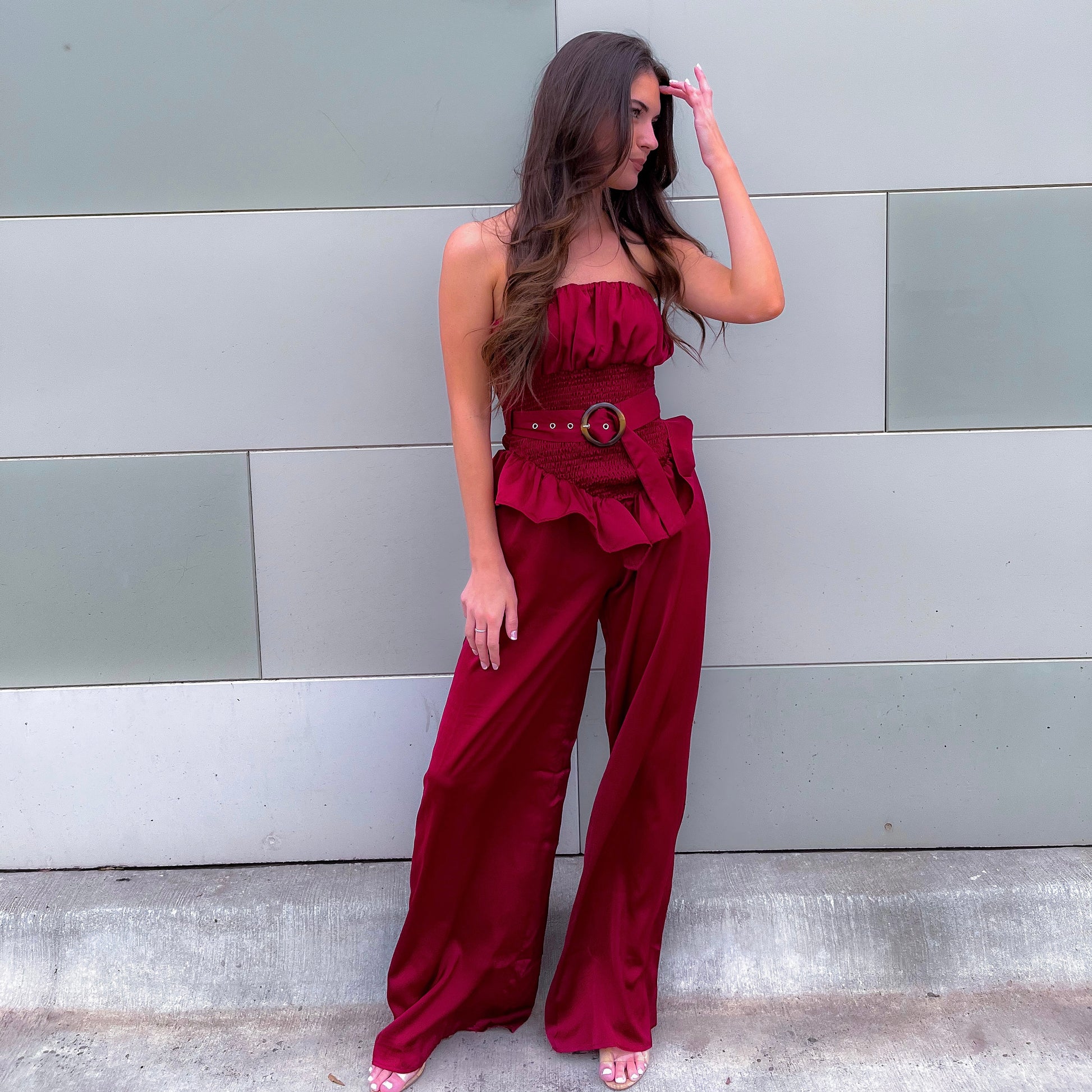 Silky Tube Top Pant Set - Two Piece Sets - essecoco