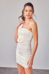 Brie One Shoulder Twist Dress - One shoulder dress - essecoco