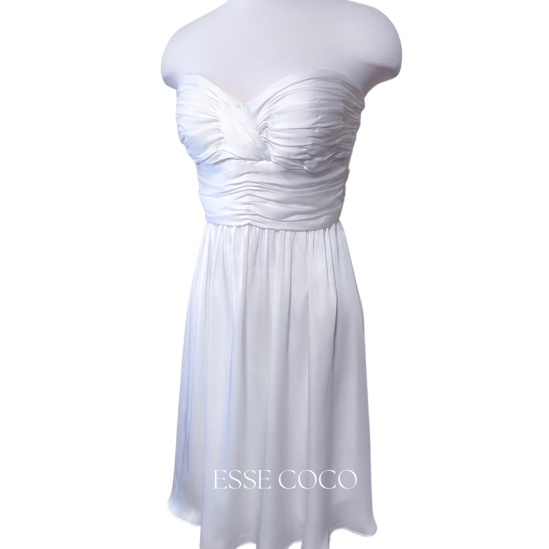 Callie Strapless Dress - dress-ivory - essecoco