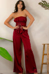 Silky Tube Top Pant Set - Two Piece Sets - essecoco