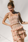 Callie Floral Print Crop Top and Skirt Set - Dress Sets - essecoco