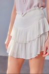 Katie Ruffle Tiered Skirt - Mini Skirts - essecoco