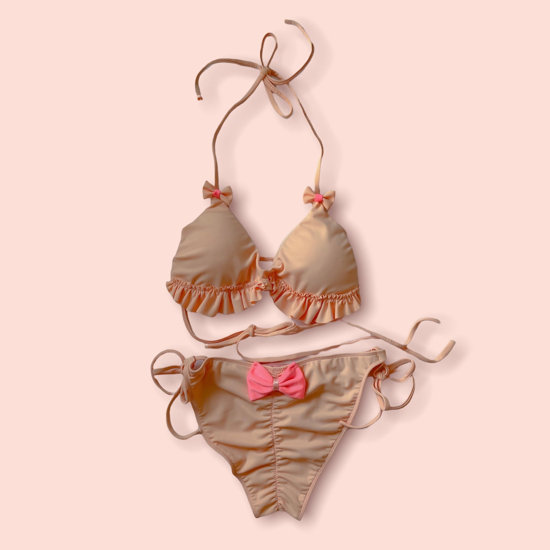 Elyse Blush String Bikini Bottom - Swimwear - essecoco