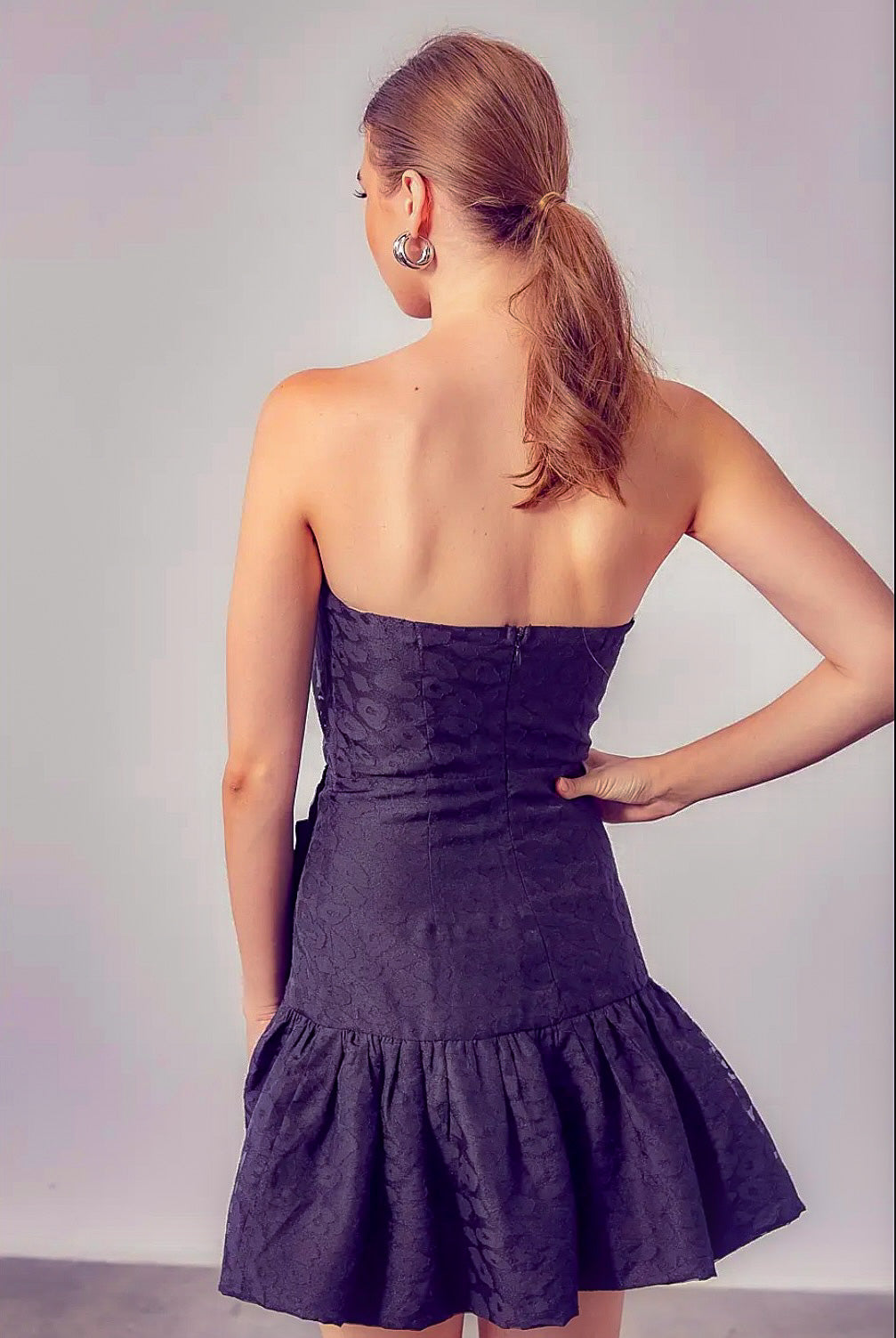 Blythe Strapless Ruffle Dress - Dresses - essecoco