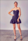 Blythe Strapless Ruffle Dress - Dresses - essecoco